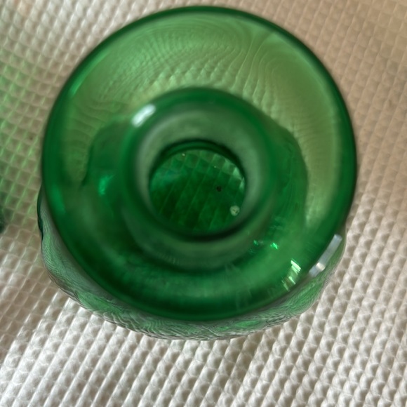 Green Glass Empoli Decanter MCM Vintage Bottle - Picture 4 of 5